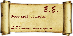 Besenyei Elizeus névjegykártya